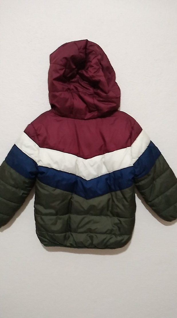 Kapüşonlu Çok Renkli Erkek Çocuk Mont - Görsel 3