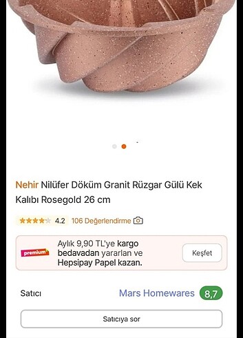 Karaca Nehir kek kalıbı
