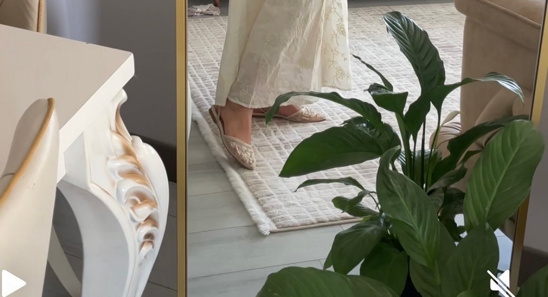 Bej Dantelli Nakışlı Stiletto Topuklu Kadın Ayakkabı - Görsel 3