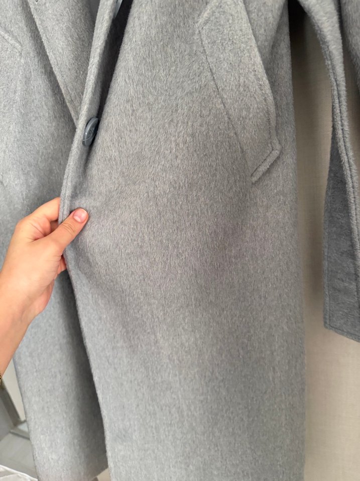 Gri Uzun Klasik Kaban - Görsel 3