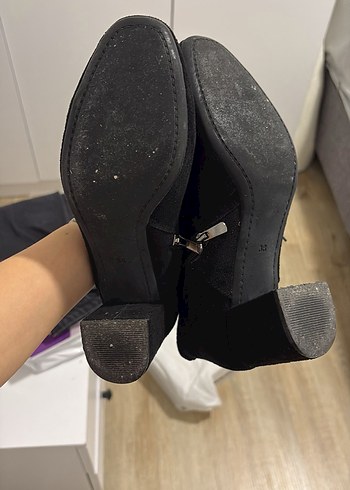 Kadın Siyah Bağcıklı Blok Topuk Bot - Görsel 7