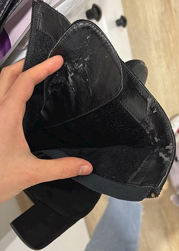 Kadın Siyah Bağcıklı Blok Topuk Bot - Görsel 6