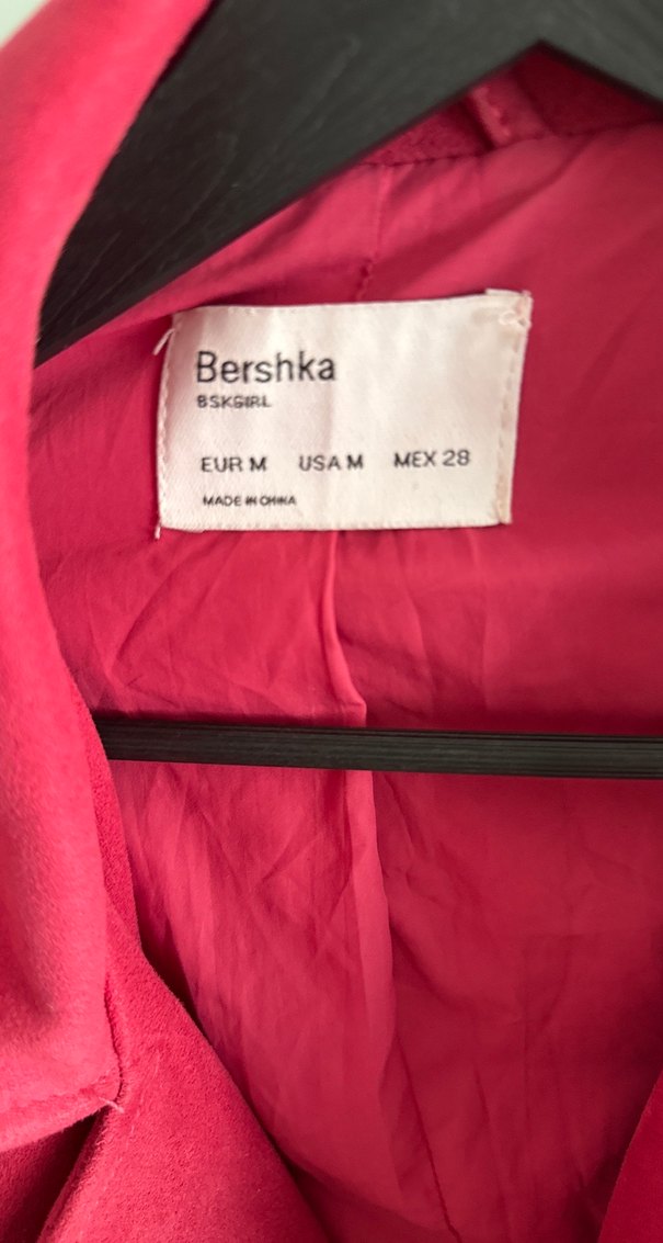 Kadın Pembe Süet Kısa Deri Ceket - Görsel 3