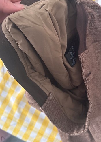 Kadın Kahverengi düz Kesim Kumaş Pantolon - Görsel 3