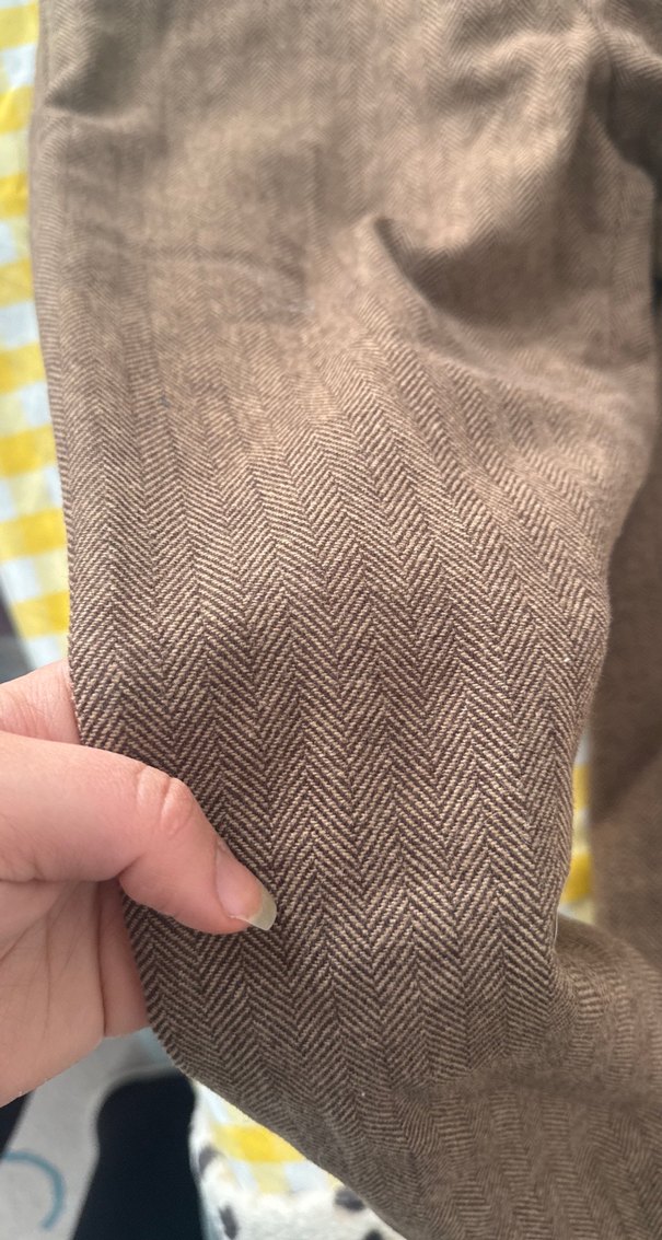 Kadın Kahverengi düz Kesim Kumaş Pantolon - Görsel 4