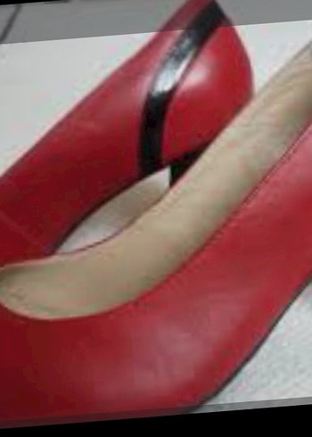Kırmızı Topuklu Kadın Ayakkabı - Görsel 3