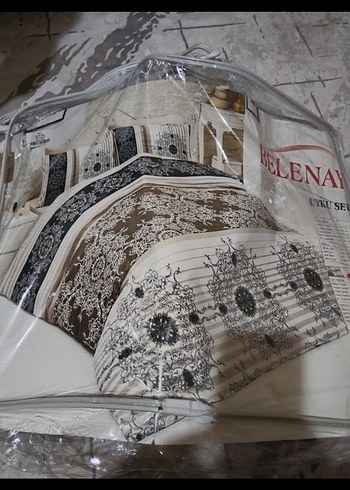 Baskılı Gri Beyaz uyku seti - Görsel 2