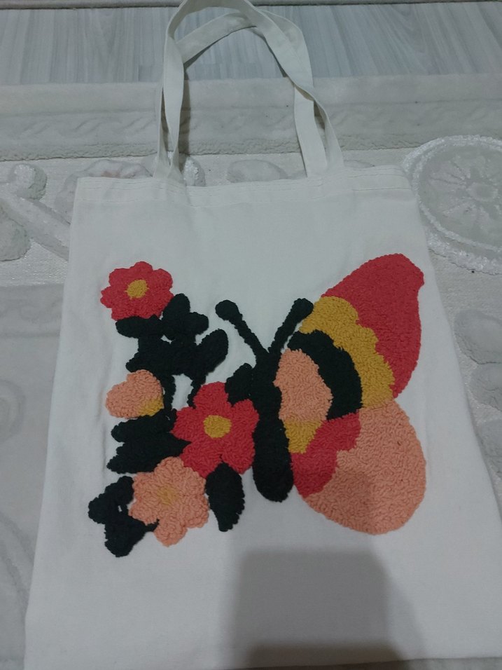 punch İşlemeli Kadın Çanta ASTARSIZ - Görsel 2