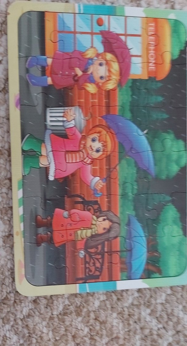 Çocuklar için Renkli Yağmurlu Gün Puzzle 24 parca - Görsel 4