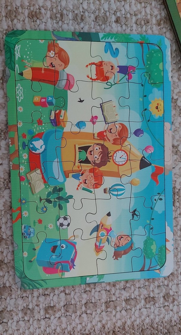 Renkli Çocuklar için Bulmaca Oyunu 24 parca puzzle - Görsel 3