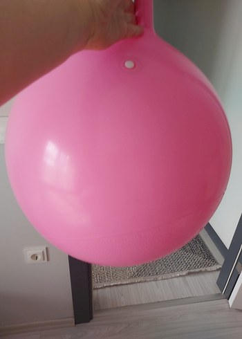 Pembe Renkli Tutacaklı Zıplayan Top - Görsel 3