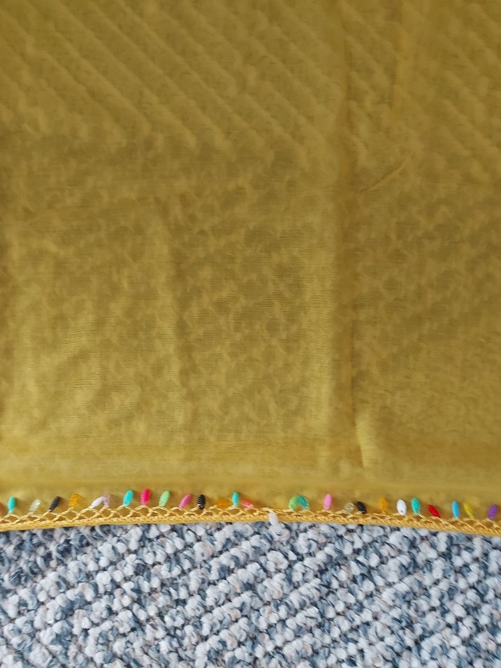 Parlak Sarı Bohem Kadın Şal - Görsel 3