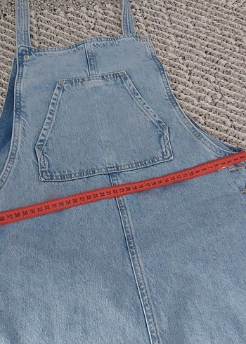 Kadın Kot Şort Tulum, Rahat Kesim, Askılı - Görsel 5