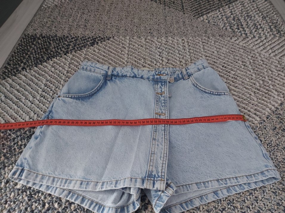 Mavi etekli pantolon şort - Görsel 4