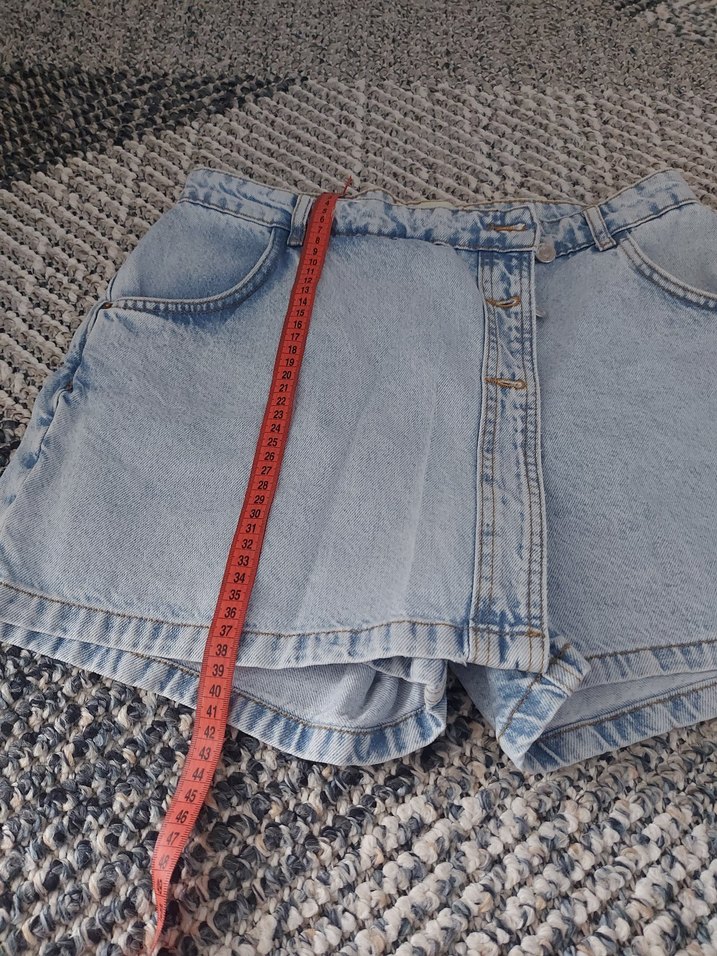 Mavi etekli pantolon şort - Görsel 3