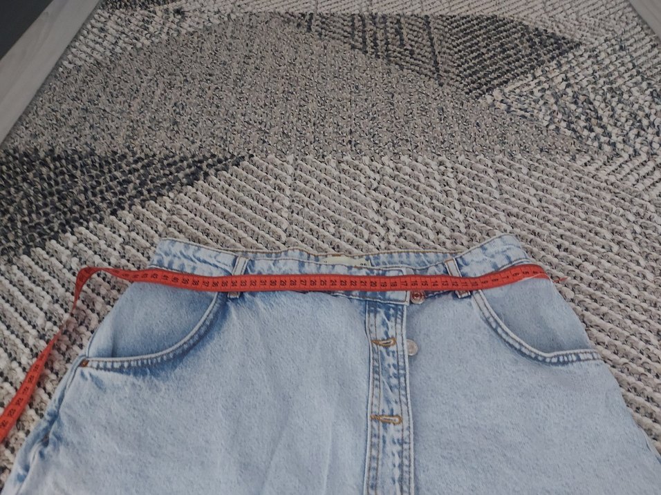 Mavi etekli pantolon şort - Görsel 2