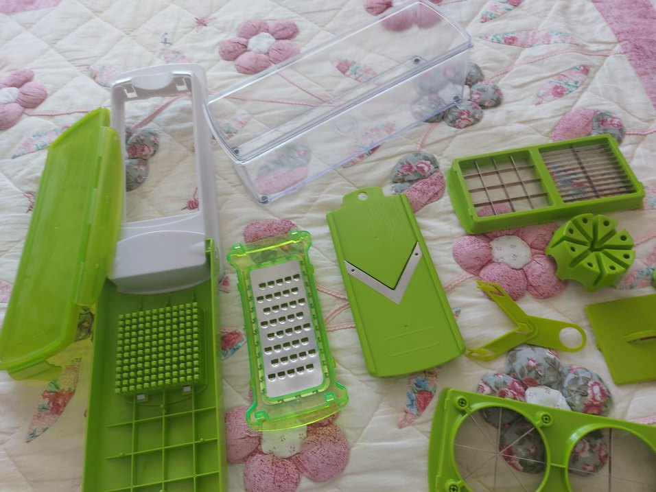 Yeşil Renkli Plastik Mutfak Dilimleyiciler Seti - Görsel 5