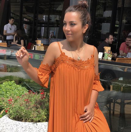 Diğer Çok şık plise elbise