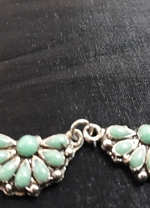 yeşil gümüş kolye