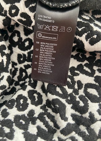 s Beden H&M marka leopar desenli elbise