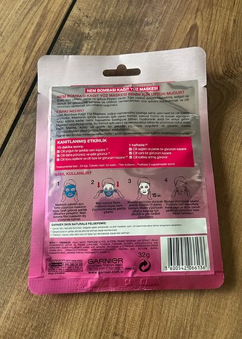 Garnier Nem Bombası Kağıt Yüz Maskesi - Görsel 2