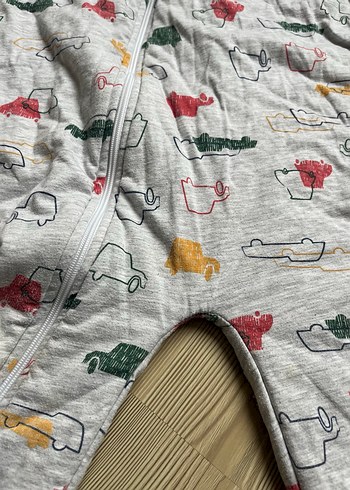 Renkli Desenli Fermuarlı Bebek uyku Tulumu - Görsel 5