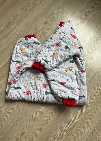 Renkli Desenli Fermuarlı Bebek uyku Tulumu - Görsel 6