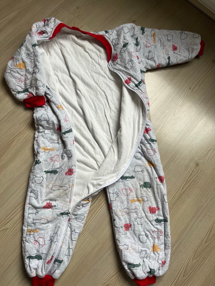 Renkli Desenli Fermuarlı Bebek uyku  Tulumu - Görsel 3