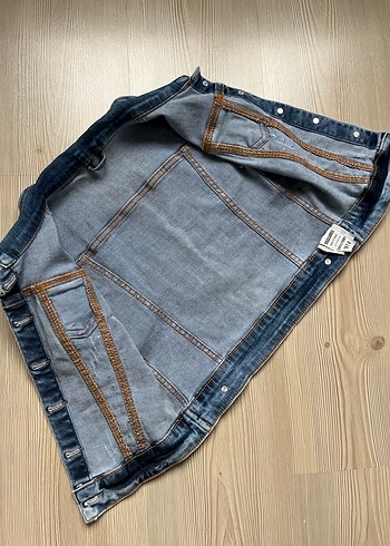 Kız Çocuk Kolsuz Kot Ceket  7/8 Yaş - Görsel 4