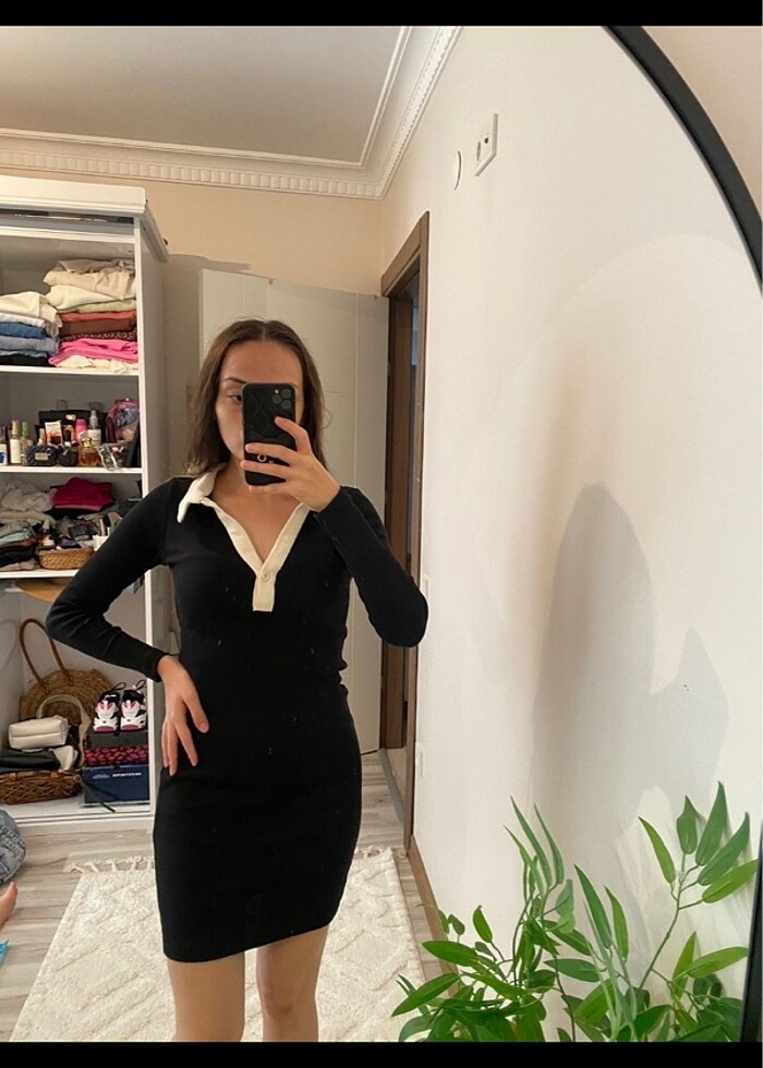 Kadın günlük triko elbise - Görsel 2