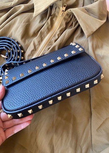 Siyah Deri valentino garavani çanta - Görsel 2