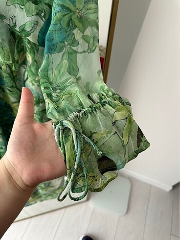 H&M yeşil elbise - Görsel 7