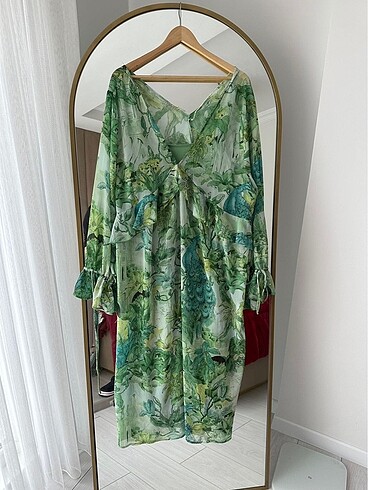 H&M yeşil elbise - Görsel 5