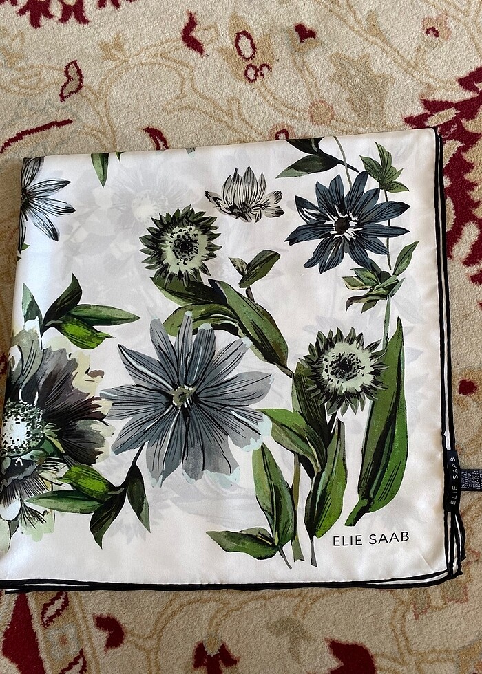 Elie saab ipek twill eşarp - Görsel 2