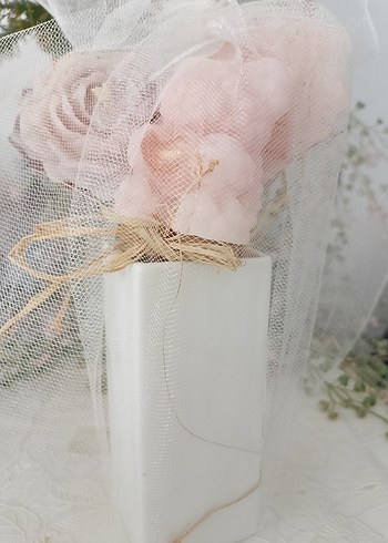 Beden Dantel Detaylı Pembe Bohem Nikah Şekeri
