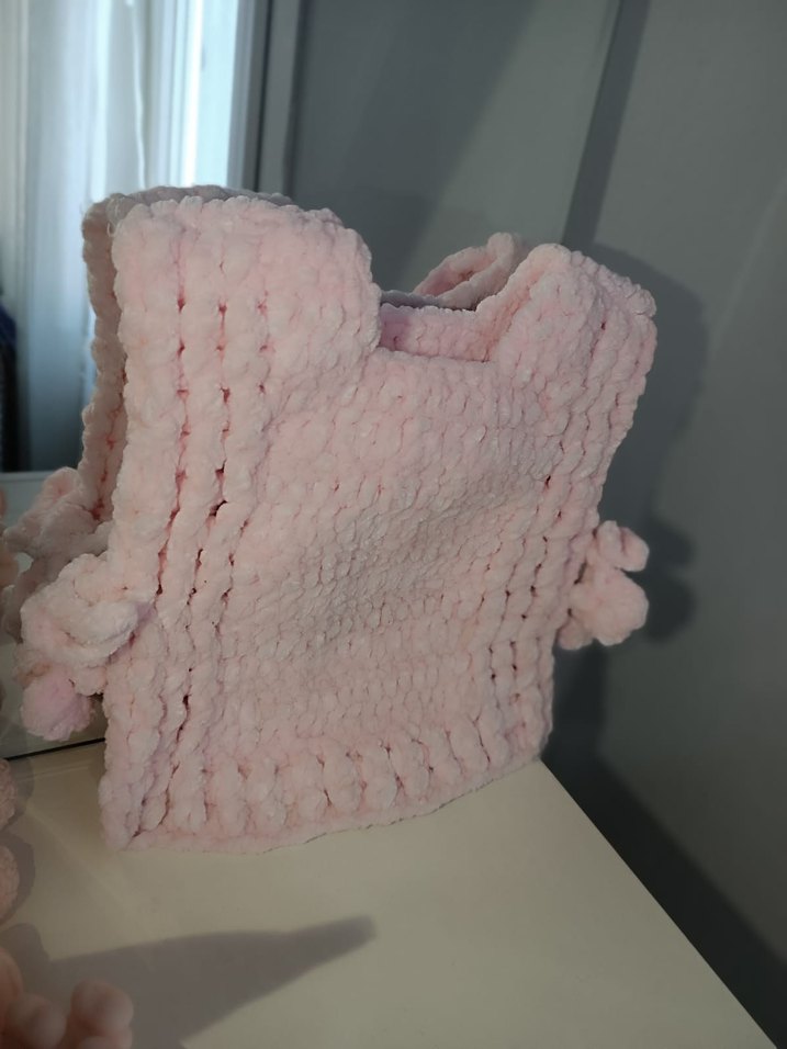 Pembe Bebek Önlüğü, Yumuşak Dokulu - Görsel 2