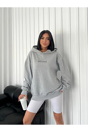 m Beden Avesome Unisex Gri Sweatshirt