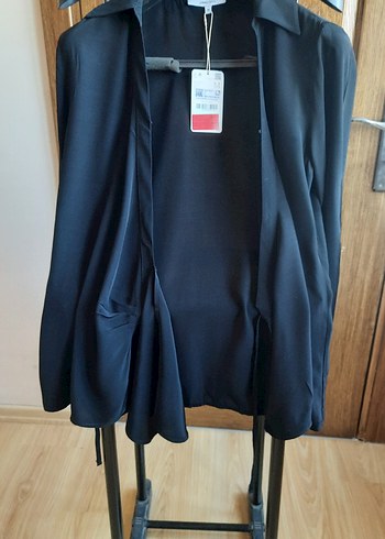 Düğmeli Siyah Kadın Blazer Ceket - Görsel 8