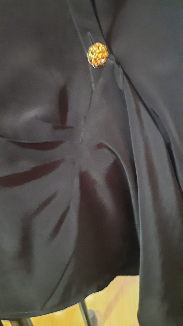 Düğmeli Siyah Kadın Blazer Ceket - Görsel 2