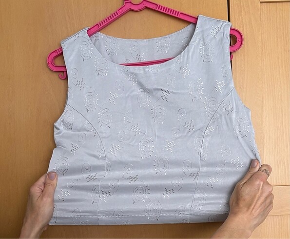 m Beden gri Renk Crop bluz