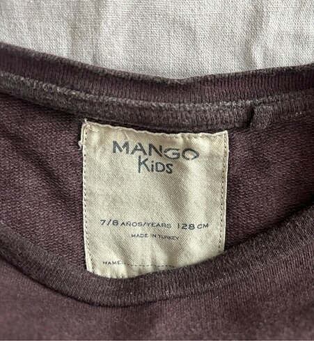 7 Yaş Beden Mango pamuk tişört 7-8y