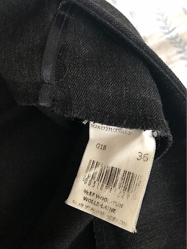 36 Beden siyah Renk Yünlü pantolon