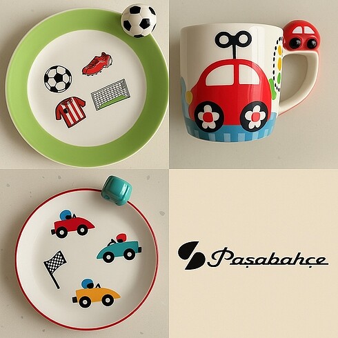 Paşabahçe 2 adet tabak ve 1 adet mug