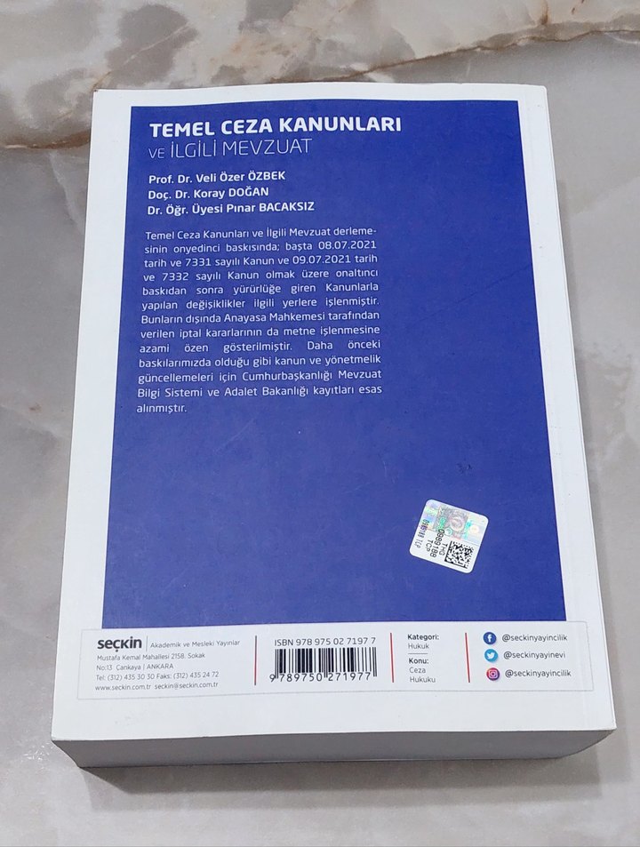 Temel Ceza Kanunları ve İlgili Mevzuat - Görsel 2