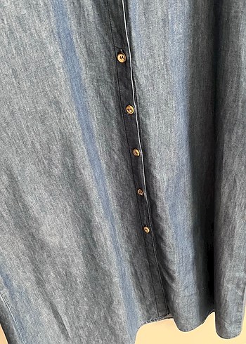 m Beden lacivert Renk Lacivert Uzun Denim Elbise