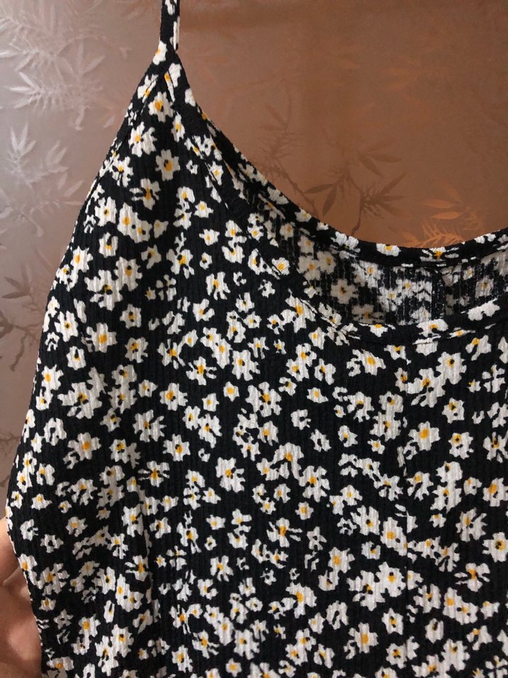Kadın Siyah Çiçek desenli şort tulum - Görsel 4