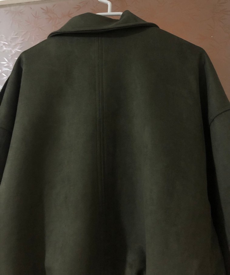 Haki  Kadın Süet Ceket - Görsel 4