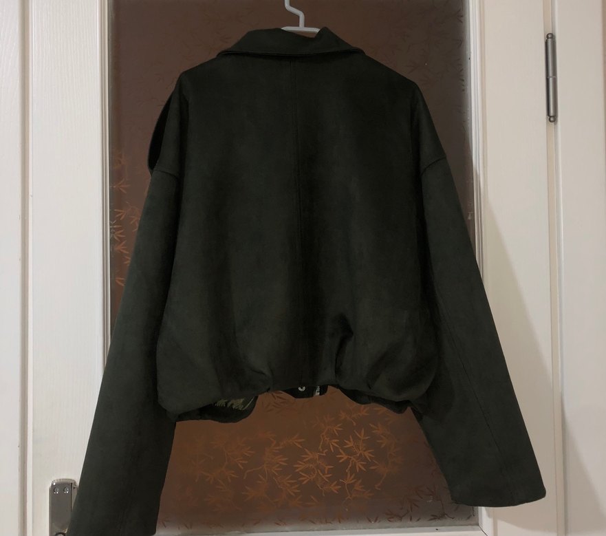 Haki  Kadın Süet Ceket - Görsel 3