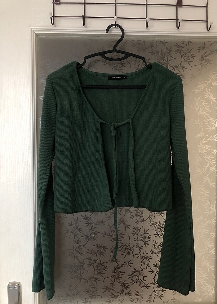 Zümrüt Yesili hırka - Görsel 2