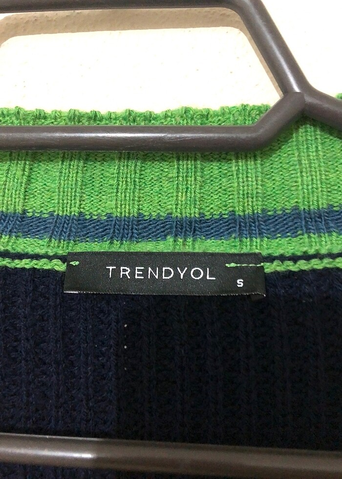 lacivert crop triko kazak - Görsel 5